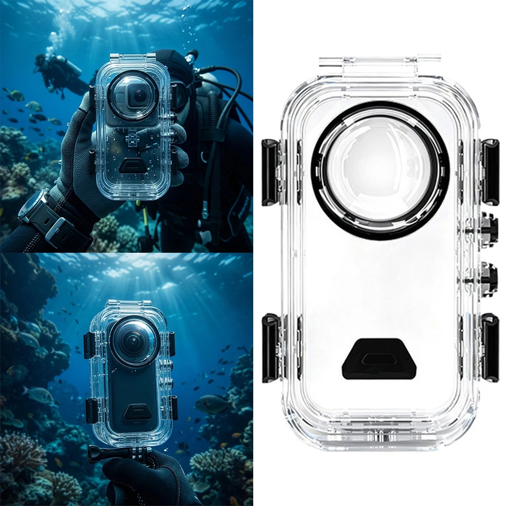 Underwater Camera - เคสกันน้ำสำหรับดำน้ำลึก 60 เมตร พร้อมระบบปลดเร็วด้วยแม่เหล็ก สำหรับกล้อง Insta360