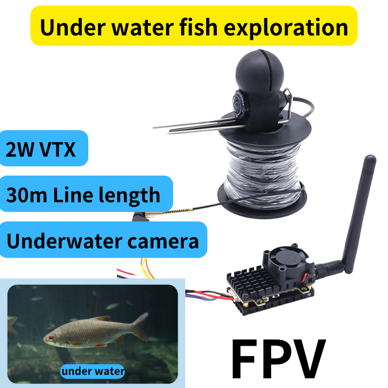 Underwater Camera - การส่งภาพ 2W กล้องตรวจจับปลาใต้น้ําแบบไร้สายรีโมทคอนโทรลเรือสมอปลาตกปลาสามารถวัดความลึกได้
