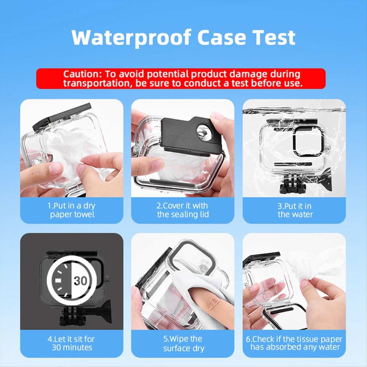 Underwater Camera - M05K 60M เคสกันน้ำสำหรับโกโปรฮีโร่ 12 11 10