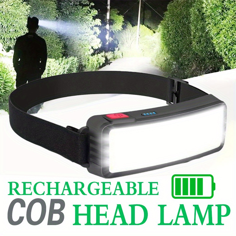 Fish Finder Battery - ไฟฉายคาดศีรษะ LED แบบ COB อันทรงพลัง ชาร์จด้วย