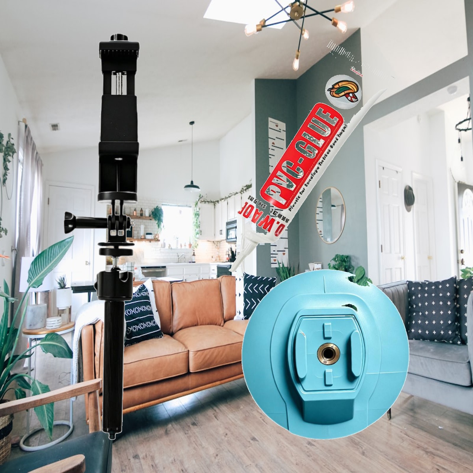Fishing Camera - ที่ยึดโทรศัพท์สำหรับเรือคายัค ที่ยึดกล้องกีฬา อุปกรณ์ยึดโทรศัพท์สำหรับเรือคายัค อุปกรณ์เสริมสำหรับตกปลาในน้ำกลางแจ้ง