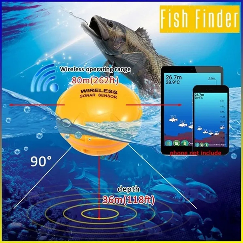 PUPOPAN 100M ยี่ห้อใหม่โทรศัพท - Fishing Depth Finder บทวิจารณ์และราคา