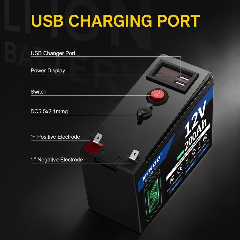 แบตเตอรี่ LiFePO4 12V 200Ah แบ - Fish Finder Charger บทวิจารณ์และราคา