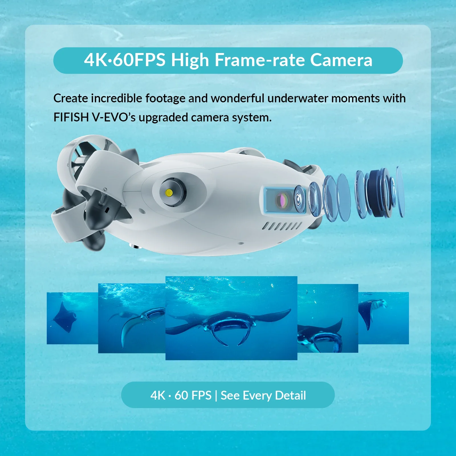 กล้องใต้น้ำ FIFISH V-EVO รุ่นพ - Underwater Camera บทวิจารณ์และราคา